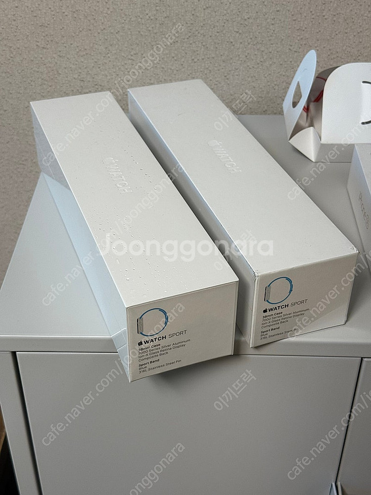 애플워치 1세대 38미리 알루미늄 블루 스포츠밴드 미개...--0