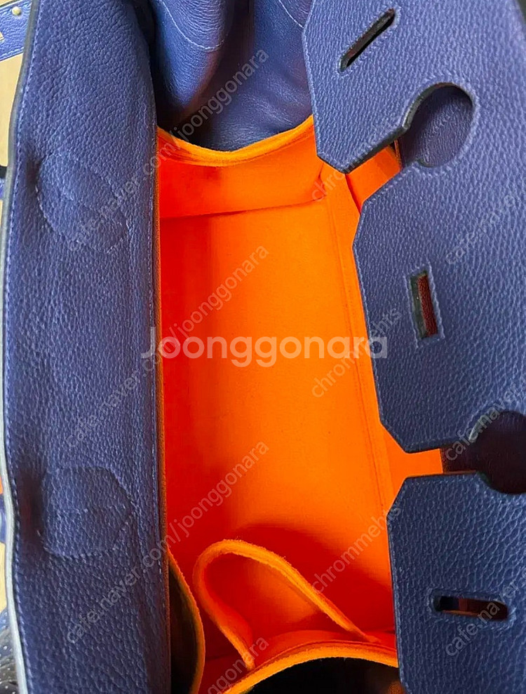 에르메스 벌킨 오타크로와 40 네이비 U각인--1