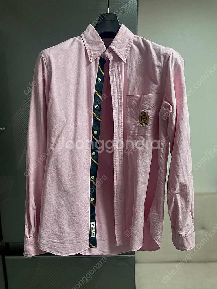 폴로 랄프로렌 핑크 옥스퍼드 포켓 왕관셔츠 판매​--0