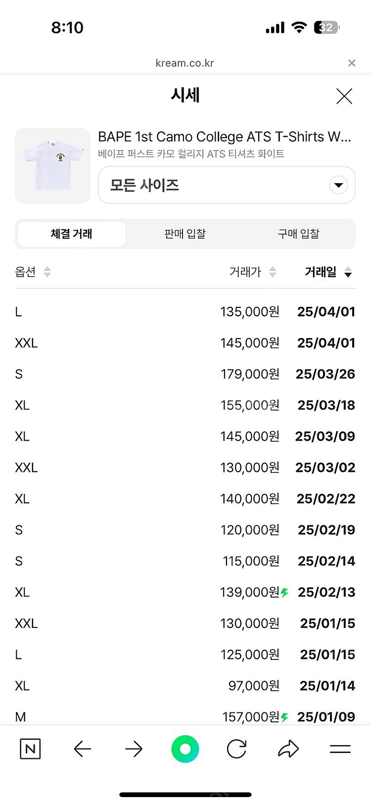 베이프 카모 반팔티 새상품 s--2