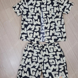 msgm 키즈로고 패턴상하셋업 14anni