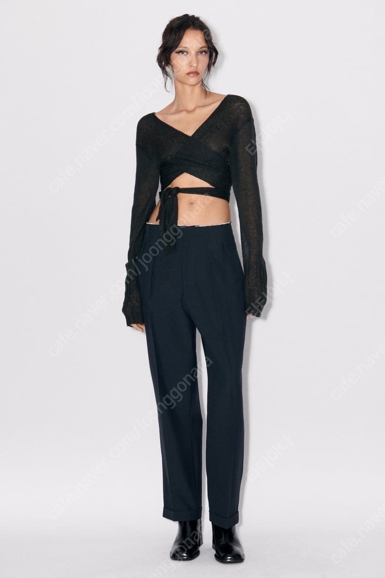 zara 자라 매듭 니트 크롭 가디건 45900-25900 택있는 새상품--4