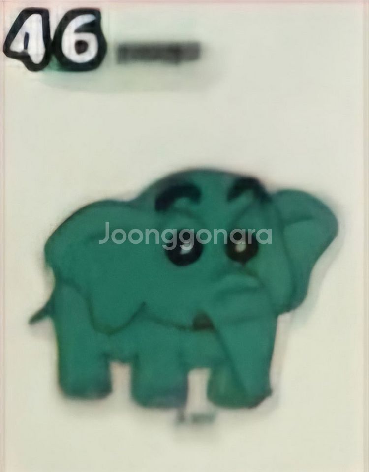 삽니다)) 짱구 극장판 띠부씰 46번 코끼리 짱구--0
