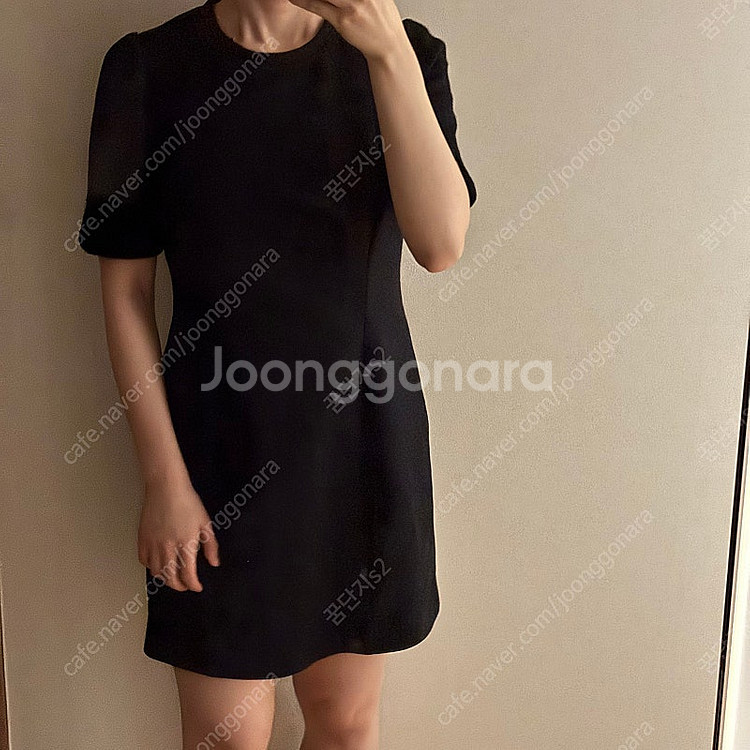 듀엘 미니 블랙원피스 결혼식 하객룩 올드머니룩 벌룬소매...--3