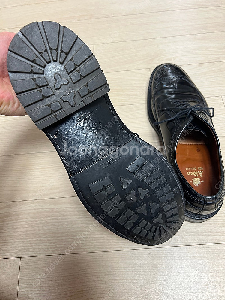 알든 9751 블랙 코도반 롱윙 더비 10.5E사이즈--6