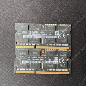 노트북용 DDR3 PC3L 12800S 8기가 2개 아이맥추출