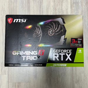 MSI 2070 SUPER 게이밍X 트리오 그래픽카드 판매합니다.