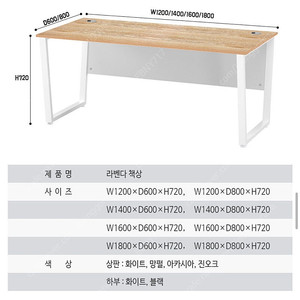 책상 1200 / 1400 / 1800