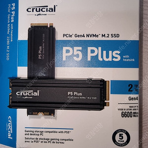 크루셜 P5 Plus 2TB M.2 NVMe SSD 방열판