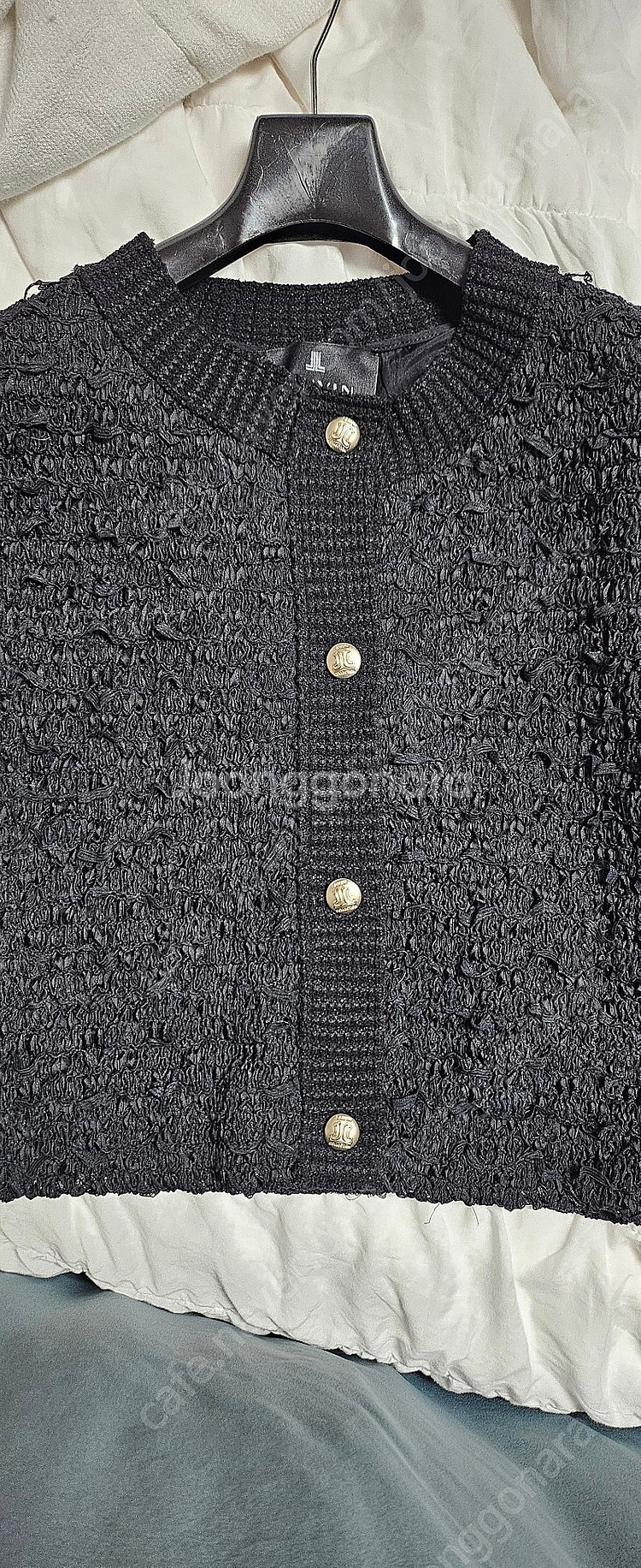 랑방 니트 트리밍 프린지 자켓(가격내림)--4