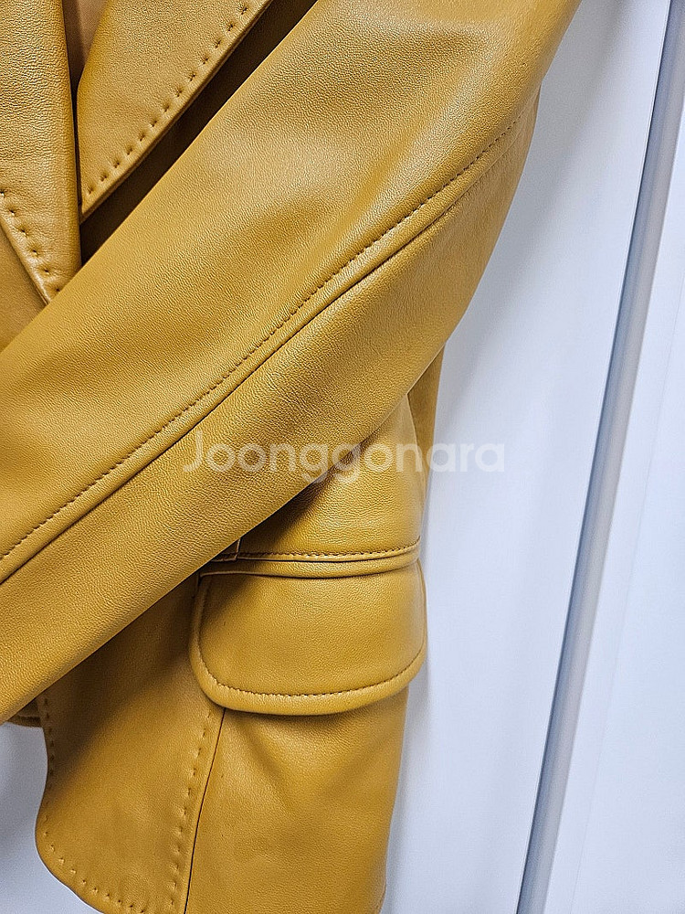 chiffons 쉬폰즈 여성 양가죽 자켓 머스타드 66--2