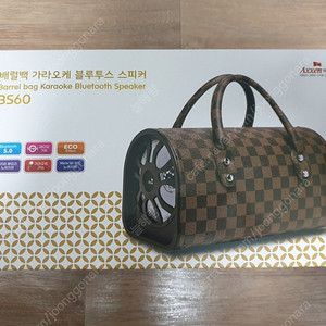 액센 BS60 배럴백 노래방 블루투스 스피커 가라오케 싸게 팝니다. FM 라디오 미개봉 새제품