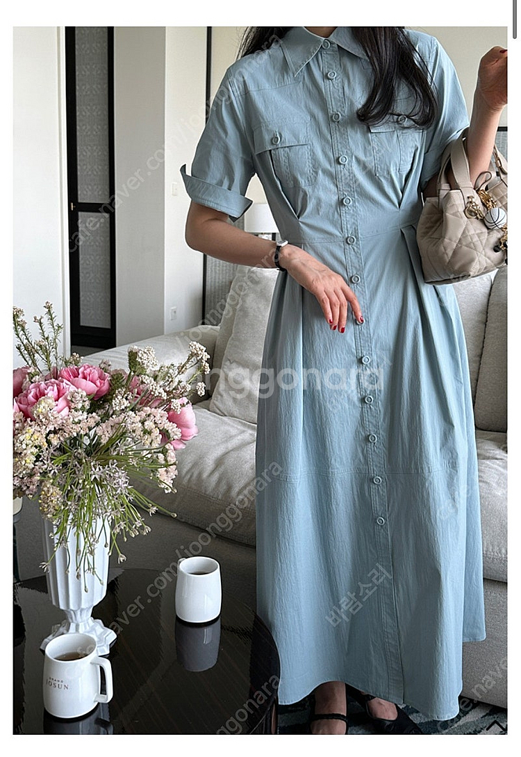 라밤바룸 멜라니아 드레스 에어블루 사이즈1--1