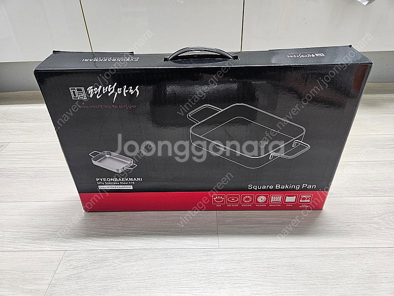 편백마리 316 스테인레스 통5중 사각팬 29cm--3