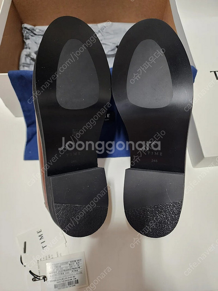 TIME 타임 레더 엠블럼 로퍼 245사이즈 새상품(한섬 슈즈 마인 시스템 랑방컬렉션 스니커즈 구두--8