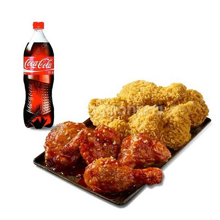 모바일 상품권) BBQ 황올반+BBQ양념반+콜라1.25...--0
