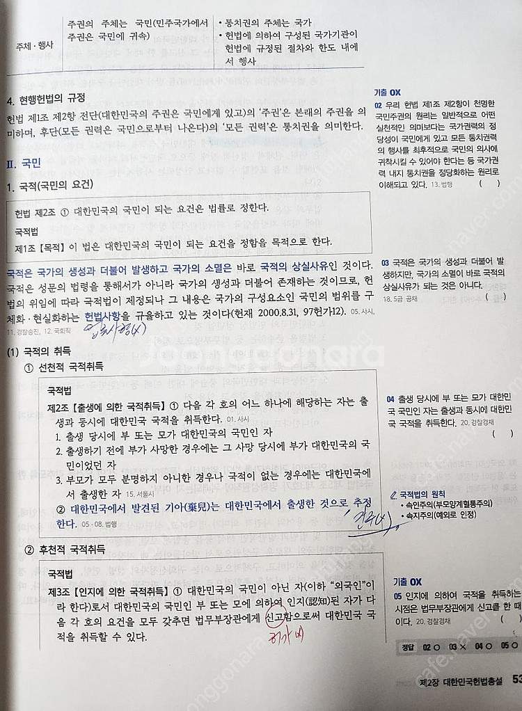 2024 해커스경찰 경찰헌법 신동욱 기본서 기출문제집--3