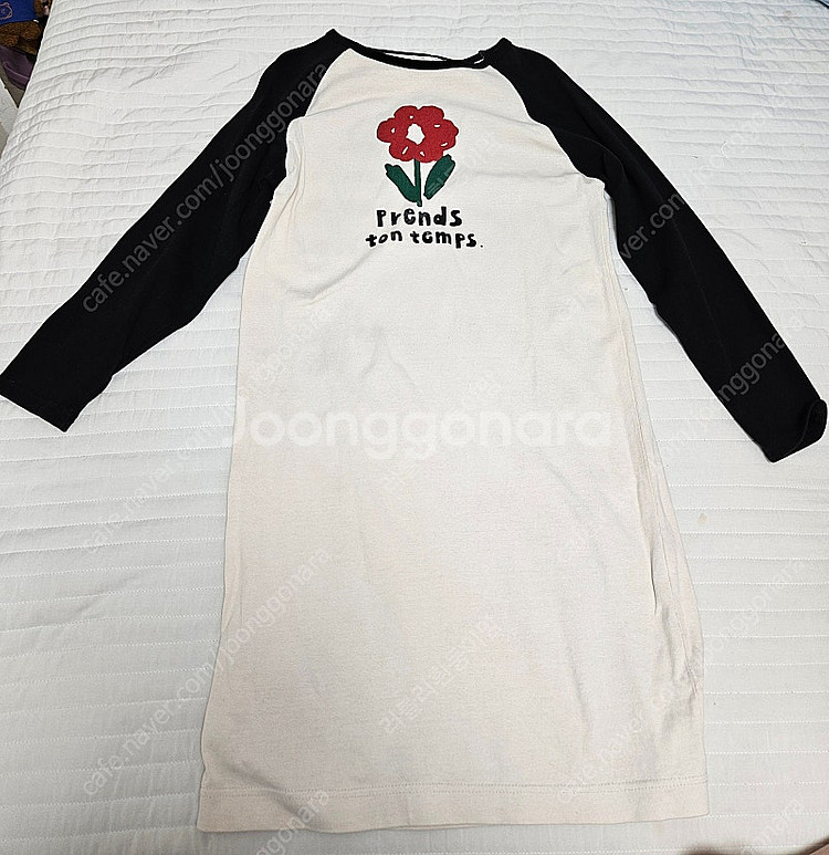 리미떼두두 블랙 플라워 포인트 원피스 3XL 140--0