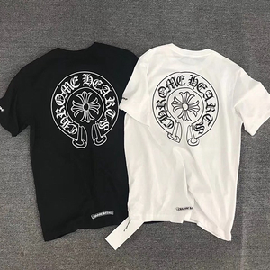 좌쓰 chrome hearts 크롬하츠 홀스 슈 로고 포켓 반팔 티셔츠 / 블랙, 화이트