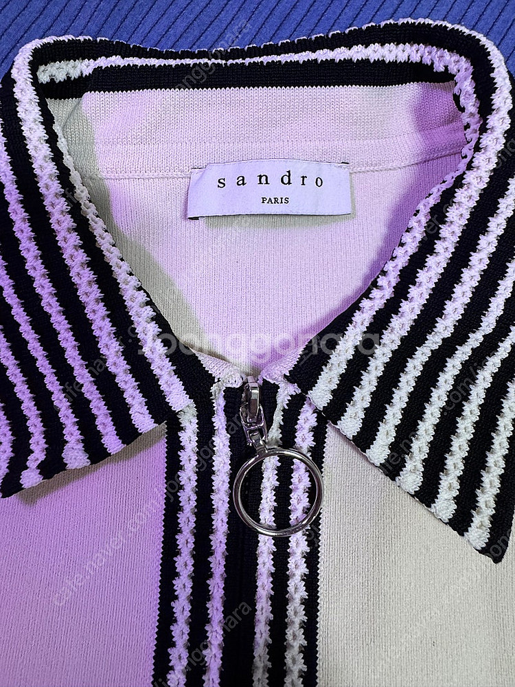 sandro 산드로 니트 폴로 집업 원피스--3