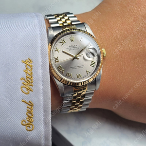 [정품] 롤렉스 데이저스트 36 로듐로만 그레이 옐로우골드 콤비 (Rolex Datejust Rhodium Roman Two-Tone)