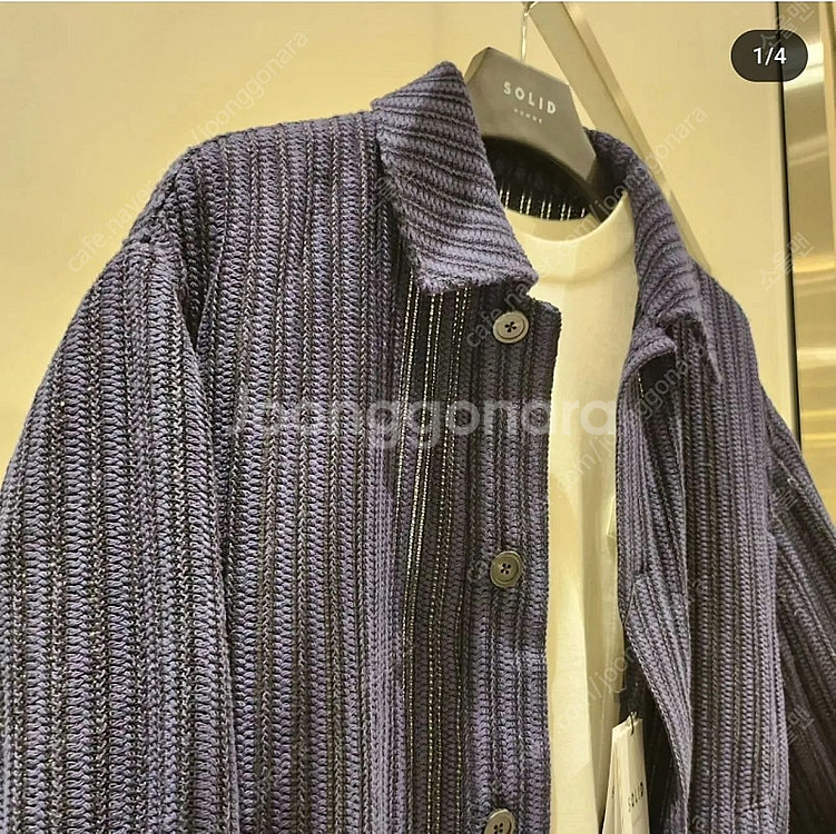 솔리드옴므 24SS 네이비 우븐 자켓 48. ( 우영미 준지 시스템옴므 송지오옴므 )--3