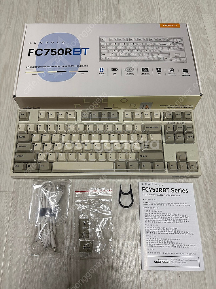 레오폴드 키보드 FC750RBT 화이트투톤 갈축--0