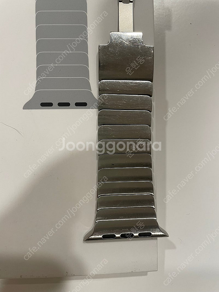 애플워치 정품 링크브레이슬릿 실버 42mm--3