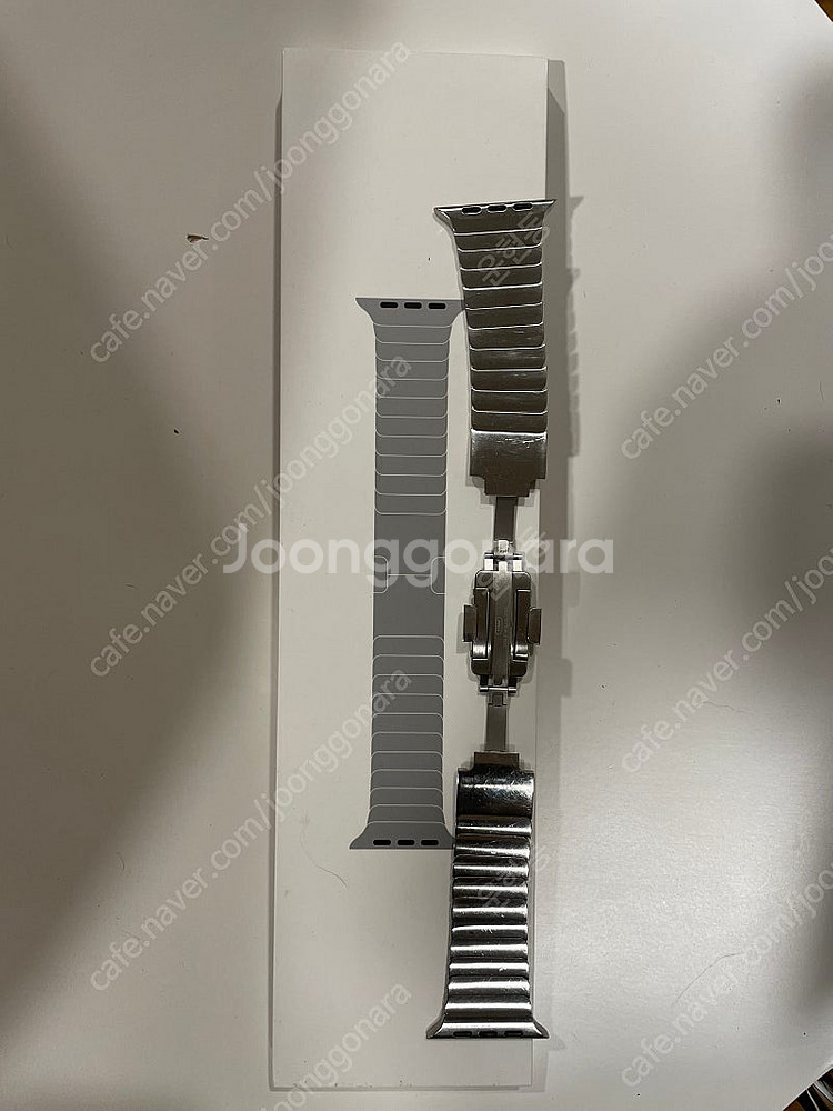 애플워치 정품 링크브레이슬릿 실버 42mm--4
