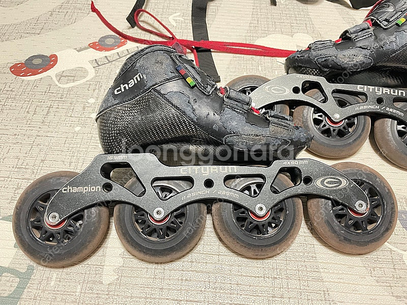시티런 챔피언 인라인 레이싱 (210mm) 4륜 카본--5