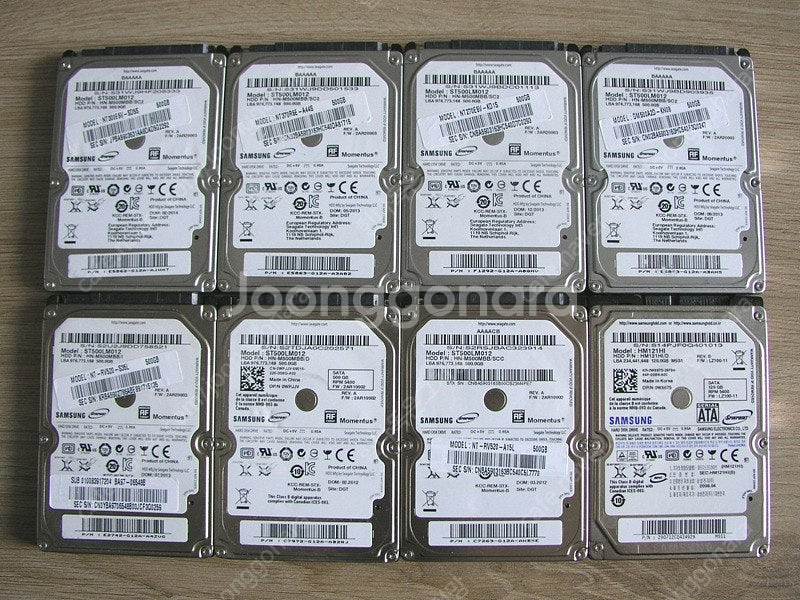 2.5" 500GB 시게이트/삼성 ST500LM012 7개 일괄+덤--0