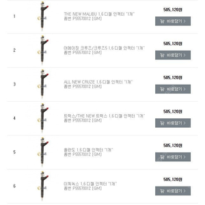 쉐보레 이쿼녹스, 크루즈, 올란도, 말리부, 트랙스 1.6 디젤 인젝터 55570012 미개봉 신품 팝니다.