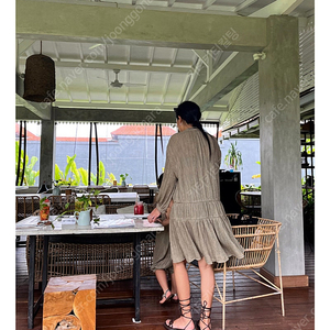 (새상품)아이에머 보헤미안 원피스 카키