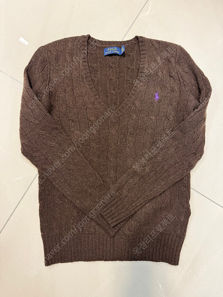 폴로 캐시미어 브이넥 니트(새상품)--1