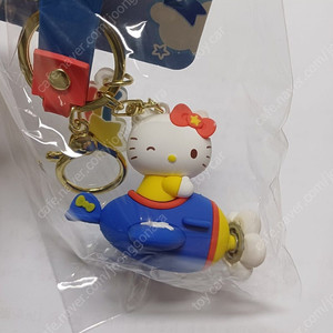 헬로키티 비행기 키링 열쇠고리 키홀더 정식라이센스 정품 미사용 새상품