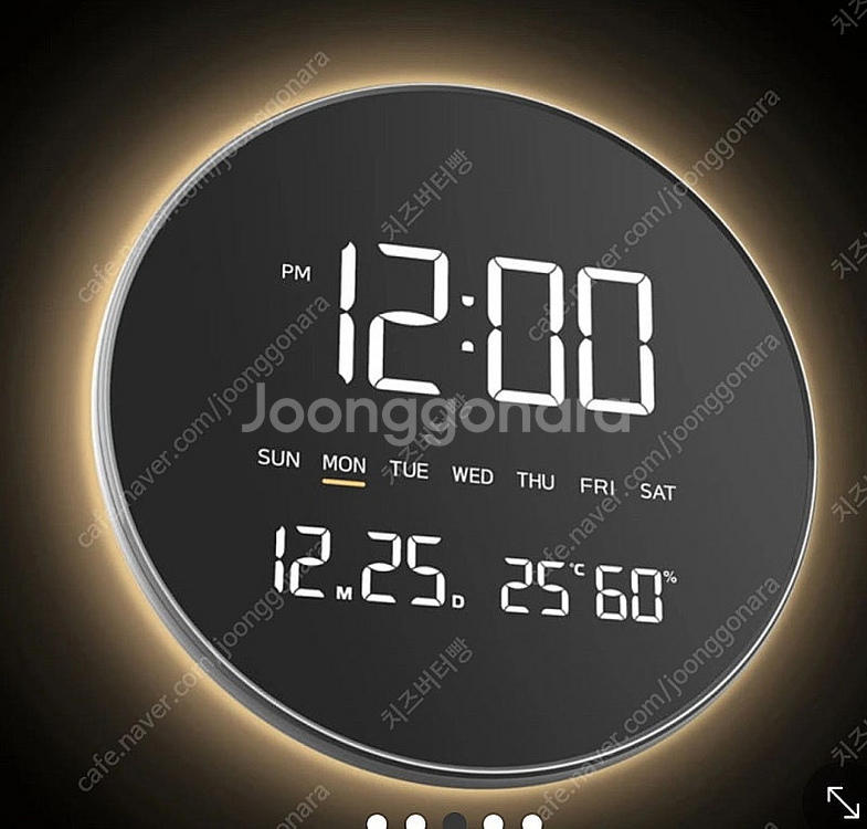 이클립스 클린미러 LED 캘린더 벽시계 벽걸이 탁상 전...--0