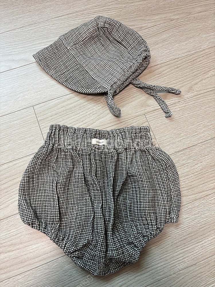 누누비엘 블루머,모자 세트 (6~12m)--0