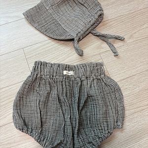 누누비엘 블루머,모자 세트 (6~12m)