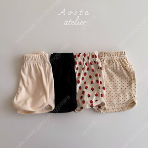 아오스타 골지 숏바지 딸기