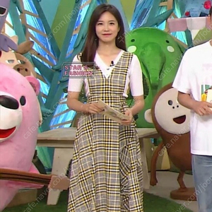 에고이스트 체크 서스펜더형 원피스