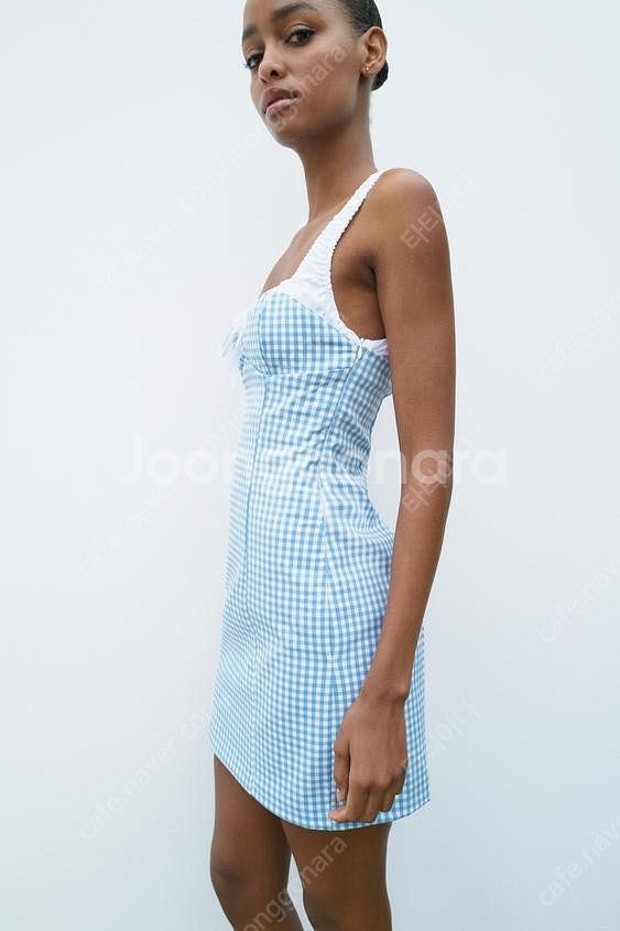 zara 자라 깅엄 체크 콤비 원피스 (택있는 미착용 ...--9
