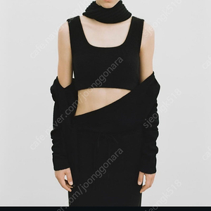 Lfm 엘에프엠 니트 cozy knit tank top black