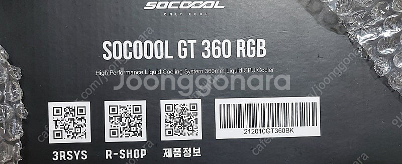 수랭쿨러 3열 미개봉(SOCOOOL GT 360 RGB...--3