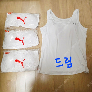 푸마 여성 드라이셀 브라탑 런닝형 XL 105 화이트 새것. 드림 있음