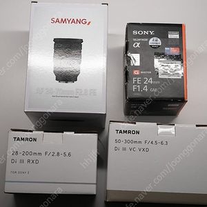 소니 FE 렌즈 팝니다. 24GM F1.4, 탐론 28-200, 탐론 50-300, 삼양 24-70