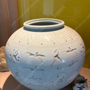 [판매] 태광 청자 도자기 항아리 (33cm x 28cm)