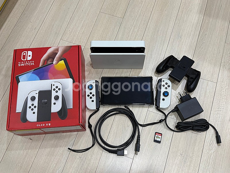 닌텐도 스위치 OLED 화이트 + 별의커비 디스커버리 ...--0