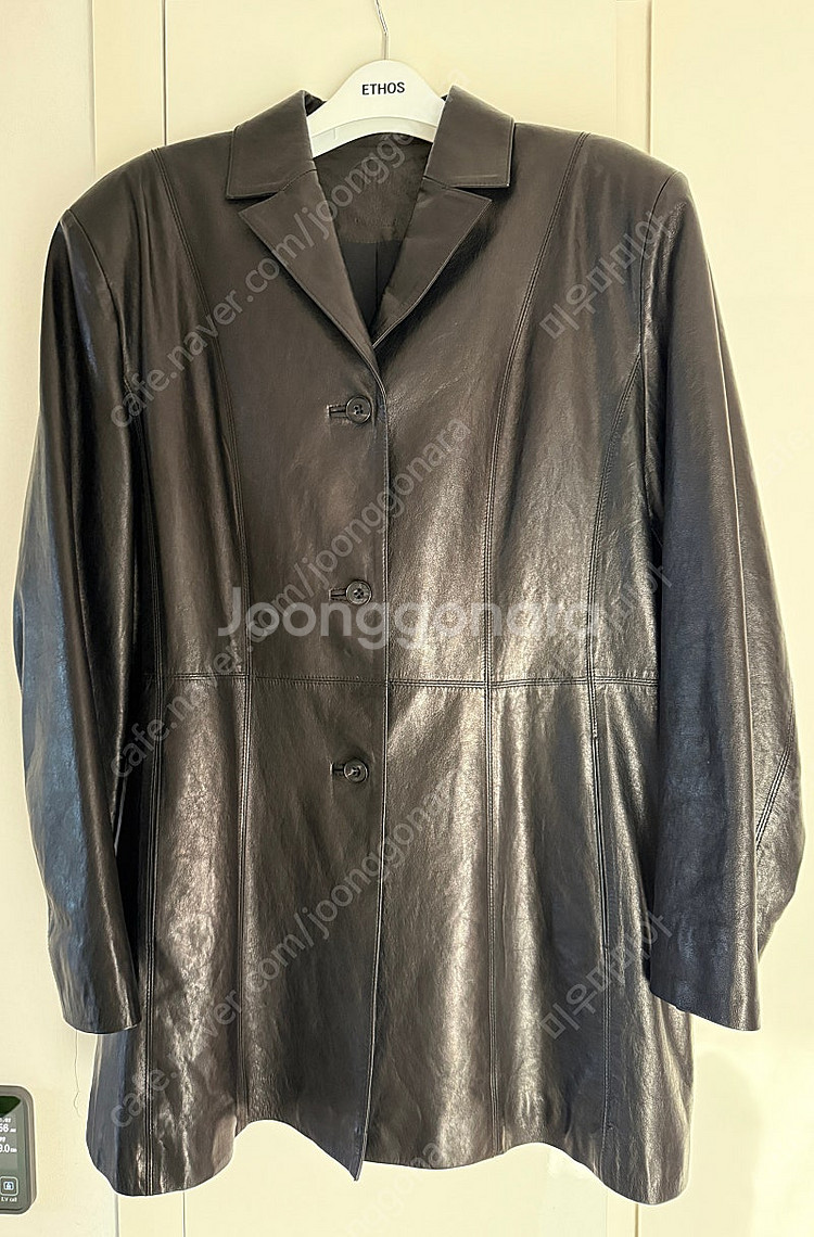 에토스 가죽 자켓 Ethos LEATHER HALF J...--2