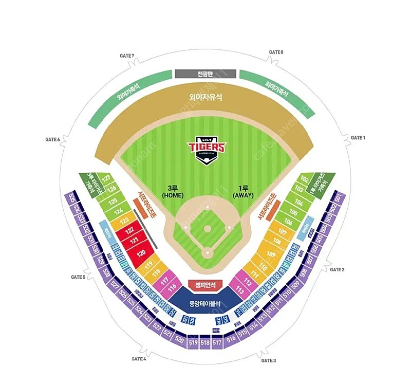 4/26 기아타이거즈 vs LG트윈스 3루 K8석 1~...--0