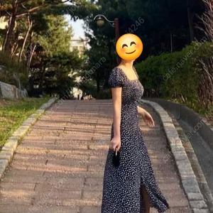 보브 스퀘어넥 도트 원피스 55사이즈(레드벨벳 예리착용)